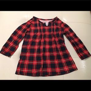 Oshkosh red plaid shirt 18mo